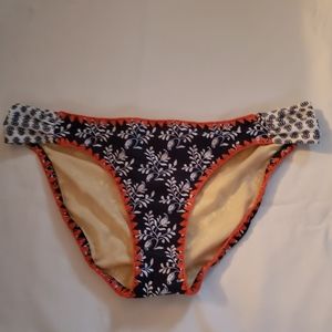 Jessica Simpson Swim Bikini bottom, blue, orange, white. Size:L